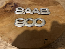 SAAB 900 car badge/emblem,alloy matte finish larger size, 15cm L/4cm H,see pics.
