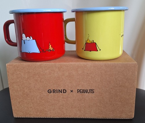 Grind peanuts enamel mug - peanuts,