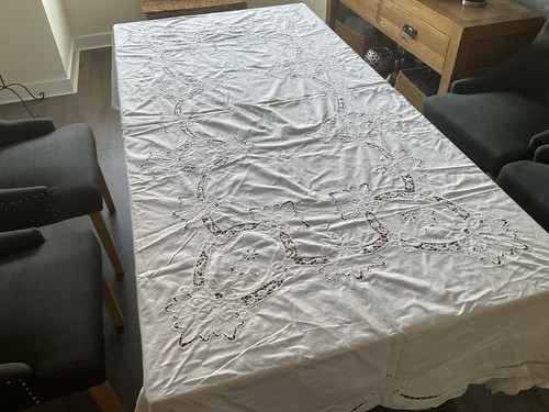 Vintage white cotton lace - vintage,