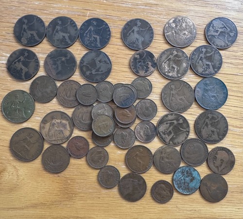 Job lot vintage - vintage, farthing/