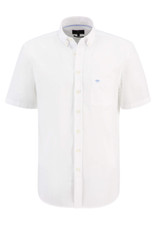 FYNCH HATTON® Short Sleeve Slub Shirt/White - Large DHL NEXT DAY