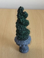DOLLS HOUSE MINIATURES SPIRAL RESIN TOPIARY TREE IN POT