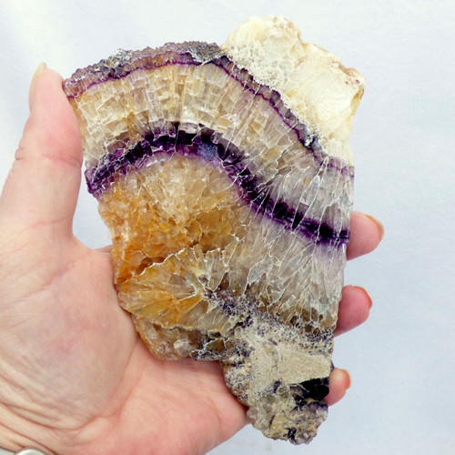 Blue john fluorite crystal - blue,
