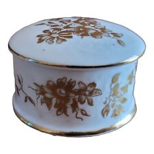 Crown Staffordshire Aristocrat Fine Bone China Round Trinket Box