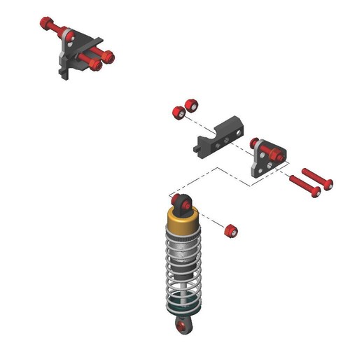 Shock mounts for - (dual, shocks)