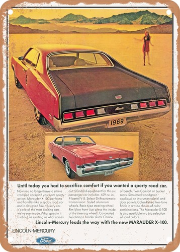 Metal sign 1969 - -, mercury