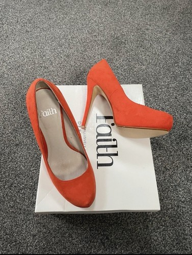 Faith orange high heels 6 - orange,