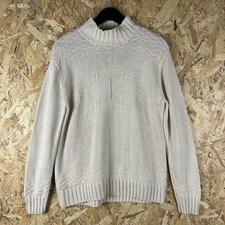 Ralph Lauren Sweater Jumper Nordic Fair Isle Snowflake Silk Blend Hand Knit L