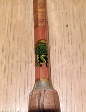 Vintage Edgar Sealey Octopus Split Cane Fly Rod 9ft  3 piece in superb condition