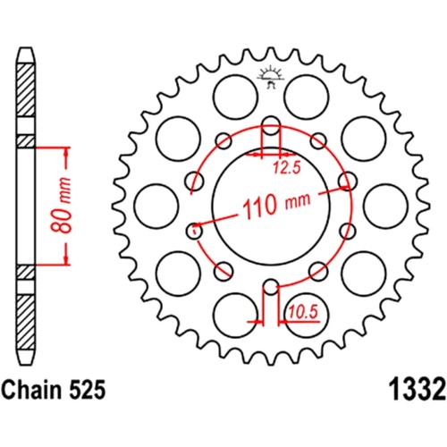 Chainring sprocket 44t pitch - sprocket,