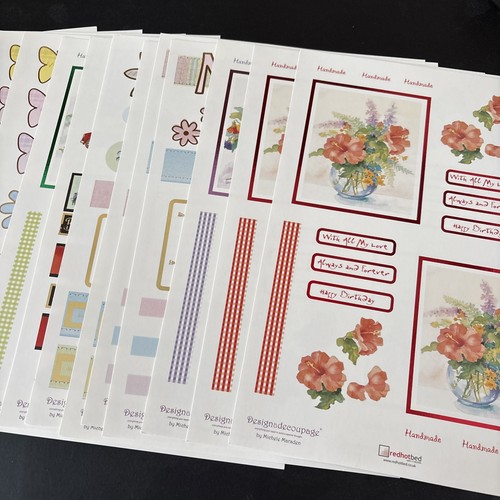 16x decoupage sheets - 16x, mixture
