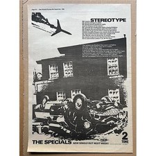 SPECIALS STEREOTYPE POSTER SIZED original SKA/TWO TONE music press advert from 1