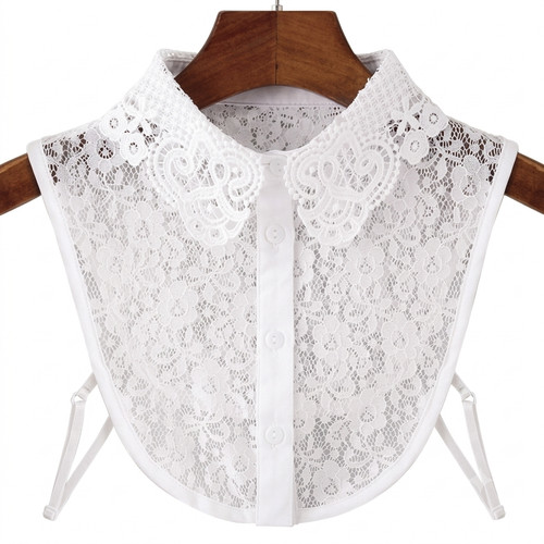 Women white lace - white, detachable