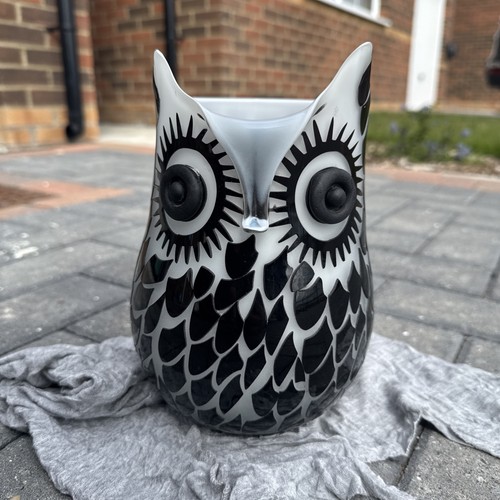 Murano style large glass - style, owl