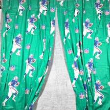 VTG NFL Football Curtains Pair