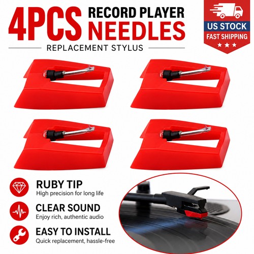 Pack record player needle - record,