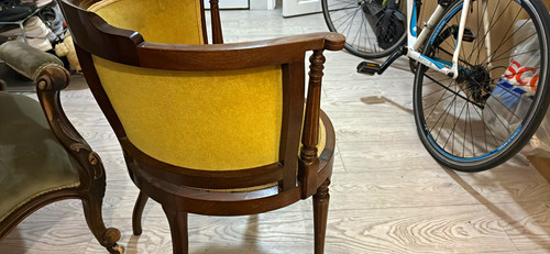 Brown yellow upholstered - brown, &
