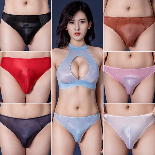 Men glossy sexy - sheer, thong