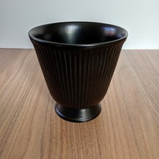 Wedgwood Black Ribbed Vase
