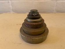 Vintage Set Of 7  Round Brass