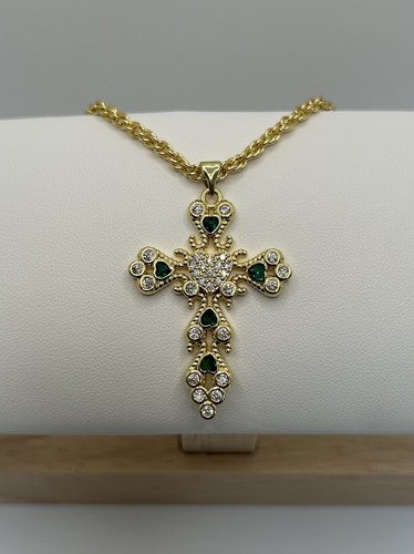9ct green silver cz - 9ct, gf