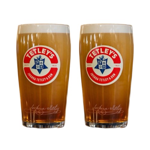 Tetleys bitter pint glass - x2, |