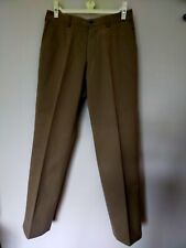 MENS MELKA COMFORT TROUSERS COTTON TAUPE 32R NEW + TAGS SCANDINAVIAN STYLE 