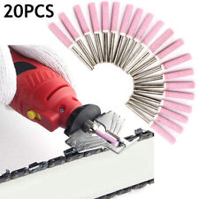 20Pcs/Set 4.8mm Chainsaw Sharpener Grinding Stone File Chain Saw Sharpening Tool