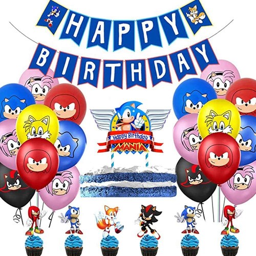 Sonic decoration for parties - decoration,