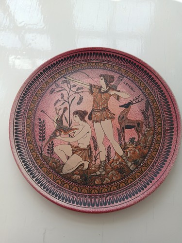 Greek terracotta plate - plate, with