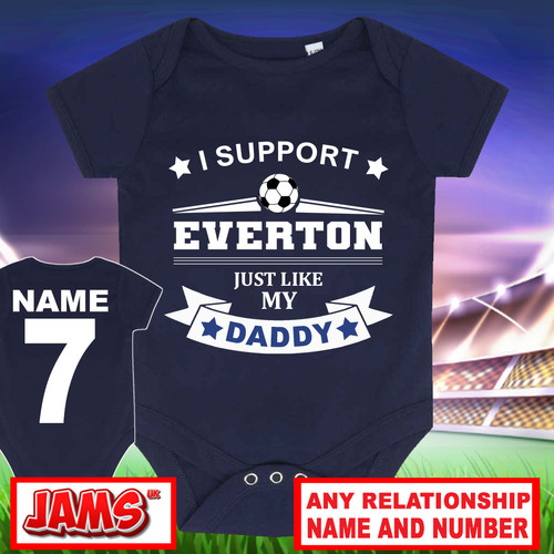 Personalised everton baby grow - personalised,