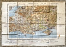 1940 Military Edition Vintage Ordnance Survey Map - South England War Revision