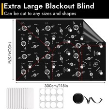 300cm X 145m Extra Large Blackout Blind Space Themed With Adhesive Sticky Pads
