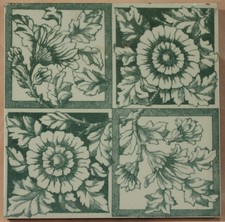 ANTIQUE POTTERY 6 INCH TILE