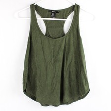 Forever 21 Army Green Racerback Tank Top Women's Small