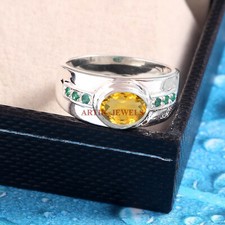 Natural Citrine & Green Onyx