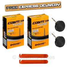2x Continental RACE WIDE 700c Inner Tubes 60mm Presta Valve + BALDYS TYRE LEVERS
