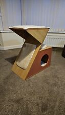 Pawhut Wooden Cat Tree House 2 Platforms Z Shape