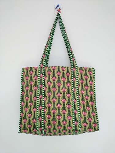 Indian green floral print - green,