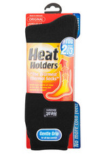Heat Holders - Ladies Winter Warm Thick Hiking Thermal Socks, 4-8 UK / Black