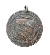 Queen Victoria West Sussex Education Committee school attendance medal