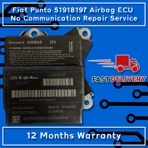 Fiat punto 51918197 airbag - punto, ecu