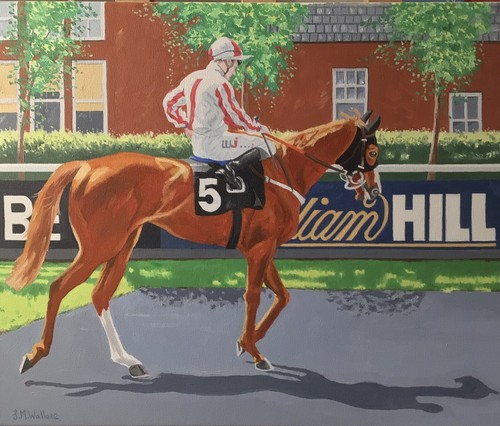 Horse racing fine oil painting - horse,