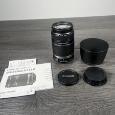 Canon EF-S 55–250mm f/4-5.6 IS Zoom Lens Camera Digital With Hood & Manual