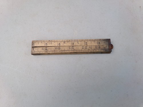 Vintage wooden folding ruler - folding,