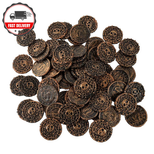 50pcs pirate coins 8cm - 10-50pcs,