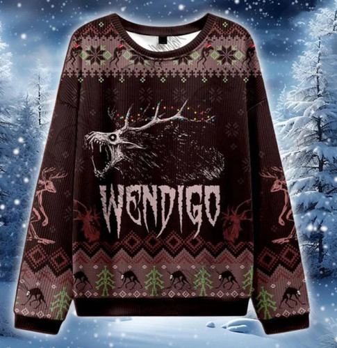 Wendigo ugly christmas - wendigo,