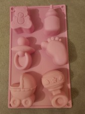 Large Baby Shower Toy Bear Feet Pink Silicone Mould Soap Resin Mold