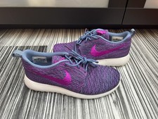 New Ladies Nike Roshe Run Trainers UK 5 Flyknit Purple