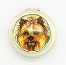 925 Silver Box With Enamel Miniature - Yorkshire Terrier